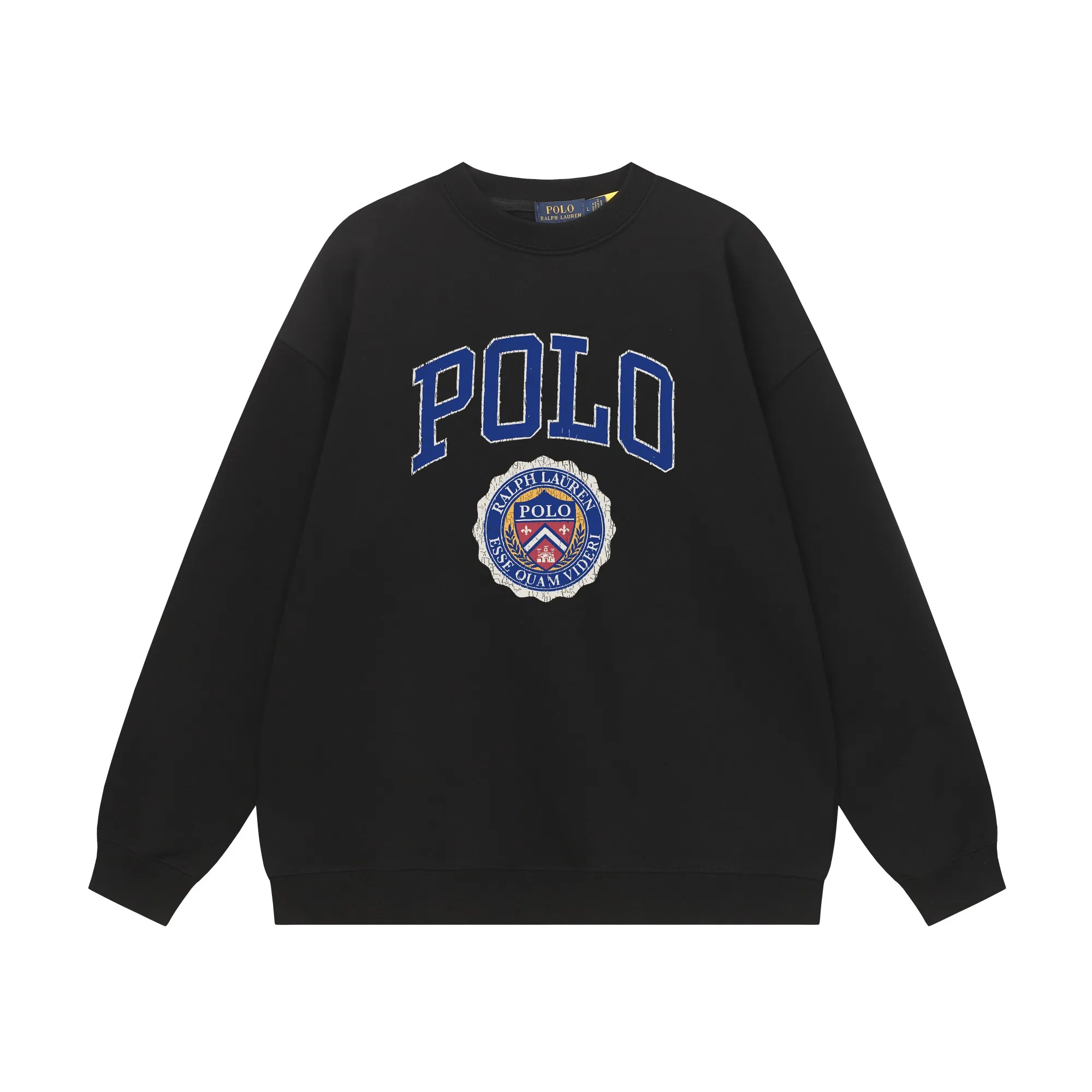 P200 Long-term stock] RalphLauren/Ralph Lauren 2025 autumn and winter new bear letter print 420g heavy large terry sweatshirt Ralph Lauren's age-reducing item, the coat fabric is made of 85% cotton ➕15% polyester, which not only retains the softness, comfort and breathability of cotton, but also adds the wear resistance and wrinkle resistance of polyester fiber, making the clothes more durable and easy to care for. Even in slightly cooler weather, you won't feel stuffy when wearing it. This kind of fabric has a natural crisp feel and is not easy to pill or deform. The bear on the chest is printed with English letters. It is full of color, full of three-dimensionality, and lifelike, adding a bit of liveliness and interest to the whole sweatshirt. There is no pressure to dress, regardless of age or gender. Complete accessories! Color: black, white, navy blue, light floral gray Size: M-L-XL-XXL